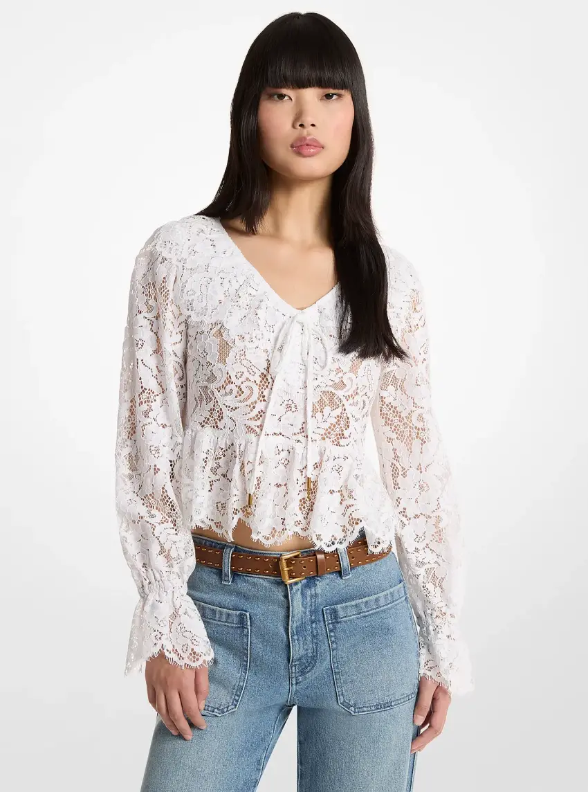 Corded Floral Lace Blouse