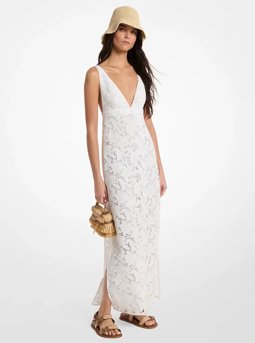 Corded Floral Lace Maxi Dress