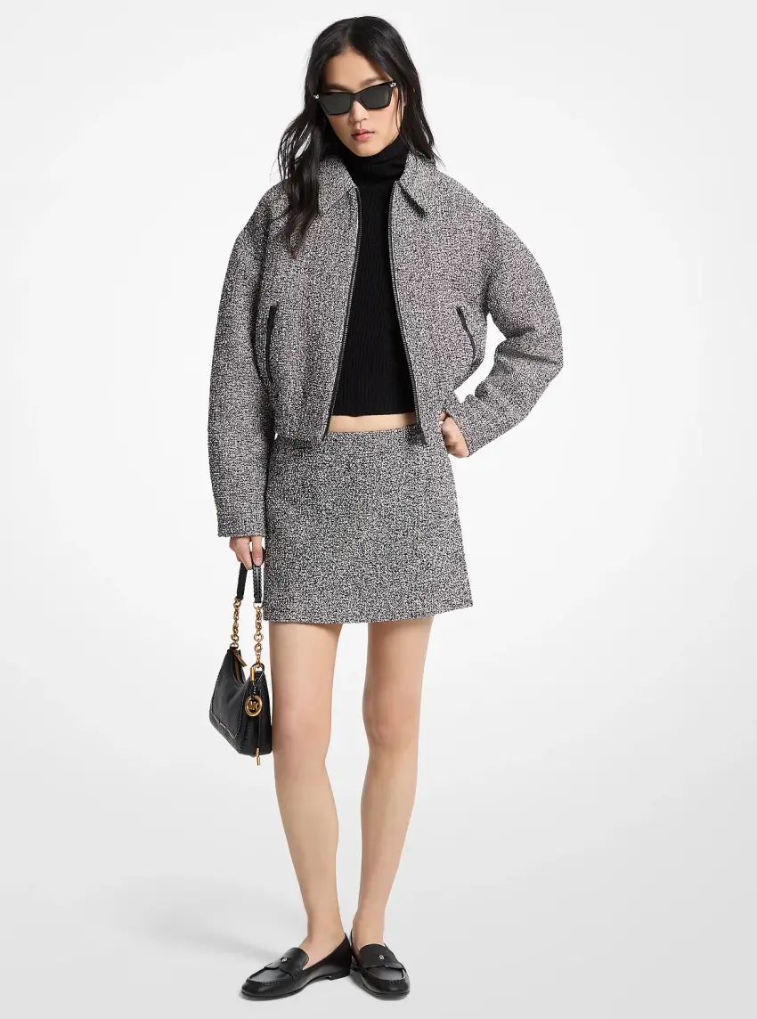 Cotton Blend Tweed Jacket