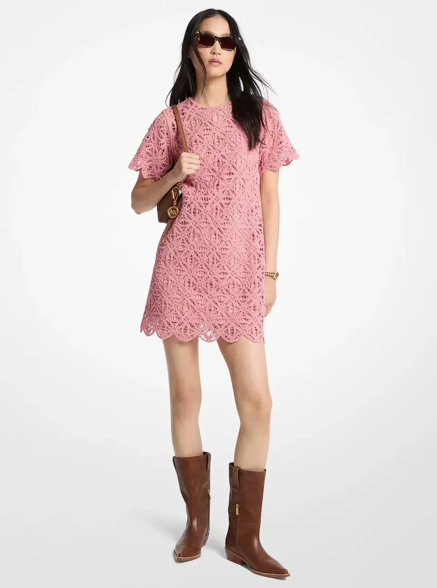 Crochet Cotton Mini Dress