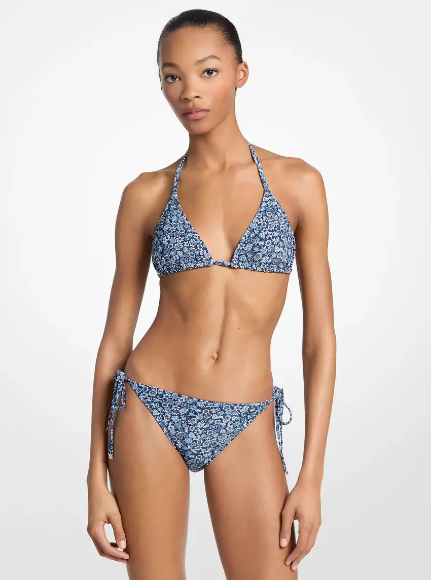 Floral Print Bikini Top