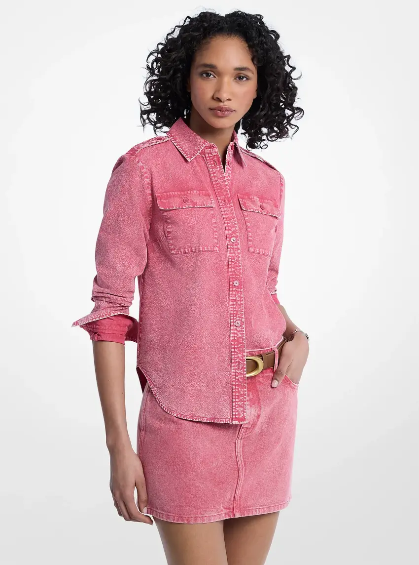 Garment-Dyed Denim Shirt