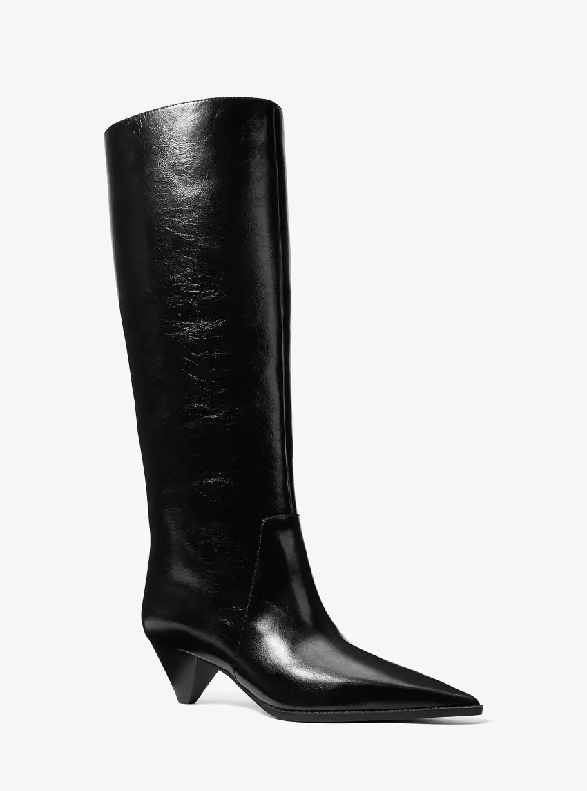 Jayla Crinkled Leather Boot
