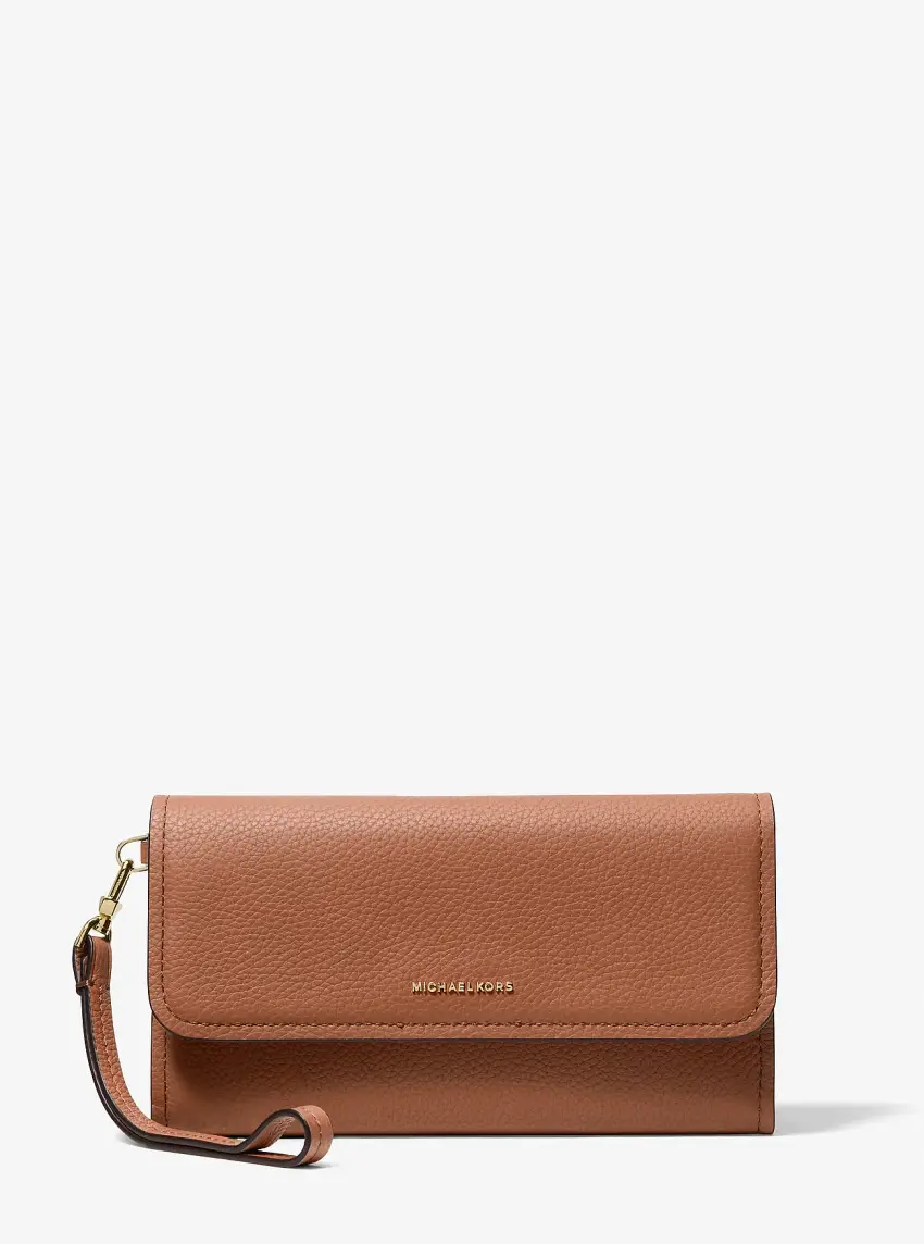 Jet Set Medium Pebbled Leather Smartphone Wristlet