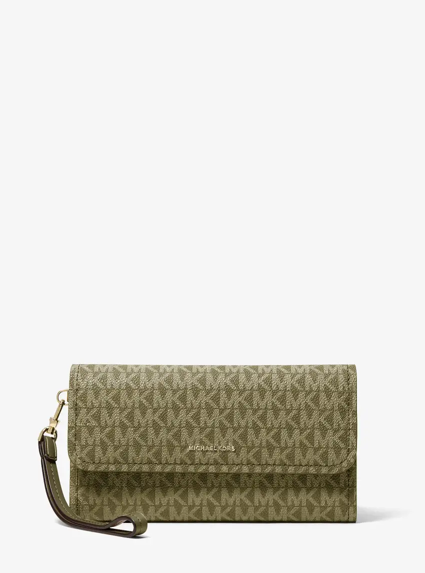 Jet Set Medium Signature Logo Convertible Wristlet