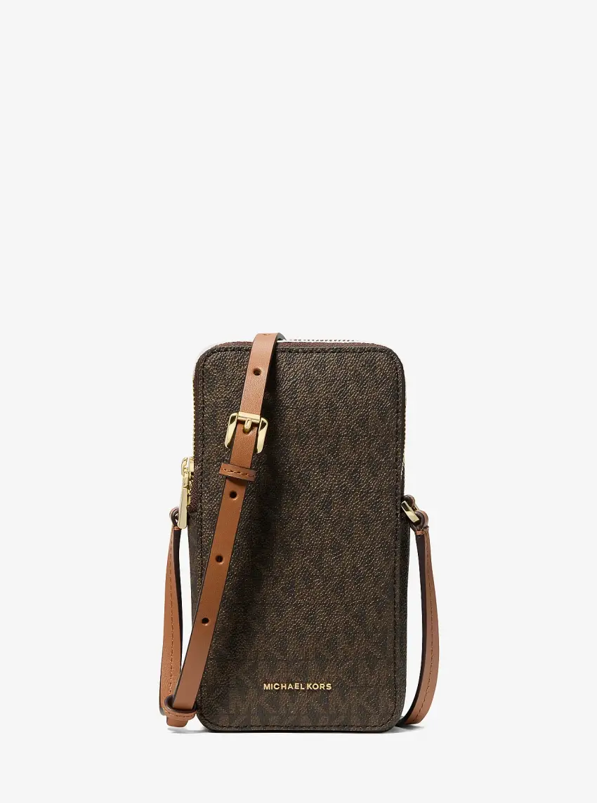 Jet Set Small Signature Logo Smartphone Crossbody Bag