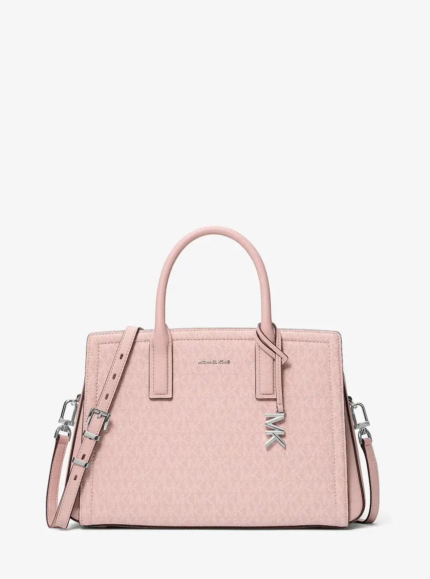 Laila Medium Signature Logo Satchel