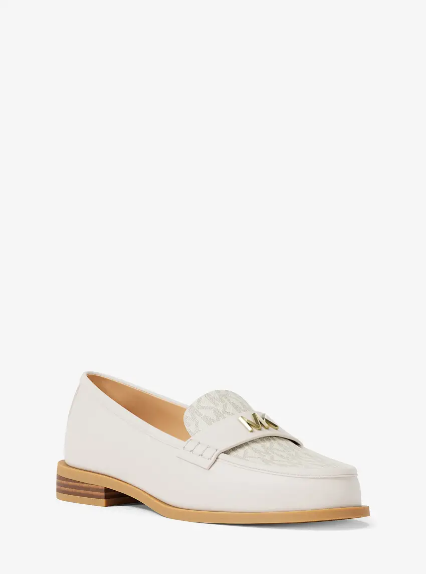 Lex Leather and Signature Logo Loafer