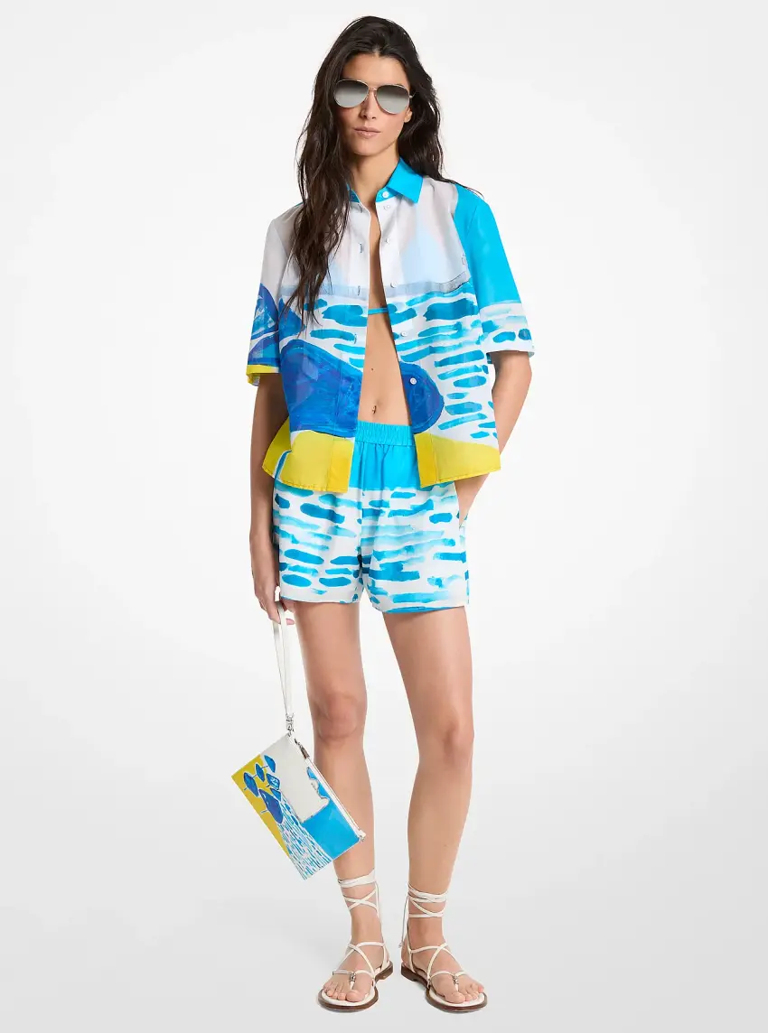 Michael Kors X Christina Zimpel Cotton Lawn Shorts