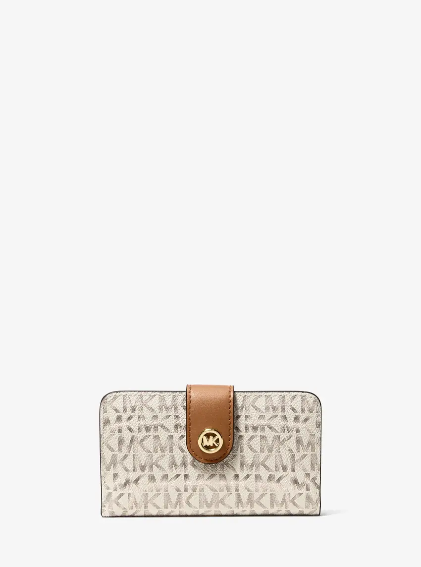 MK Pop Charm Medium Signature Logo Wallet
