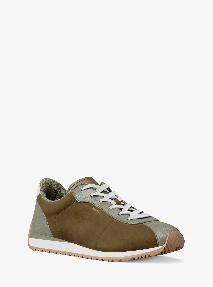 Rhodes Color-Block Suede Trainer