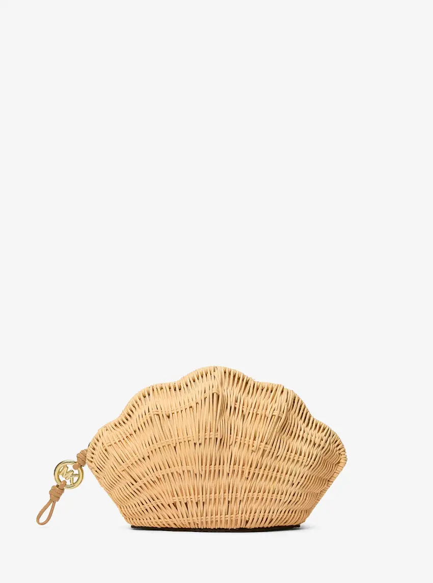 Shelly Rattan Clutch