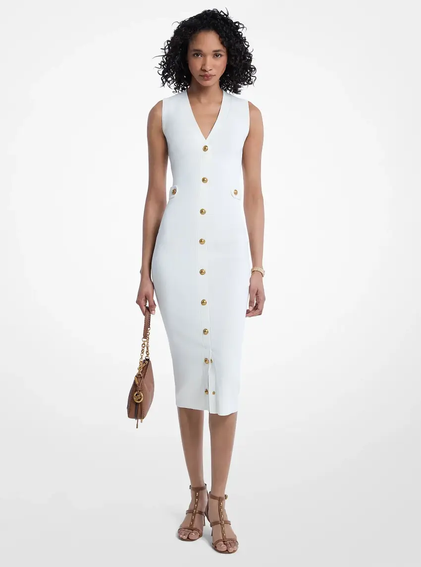 Stretch Knit Midi Dress